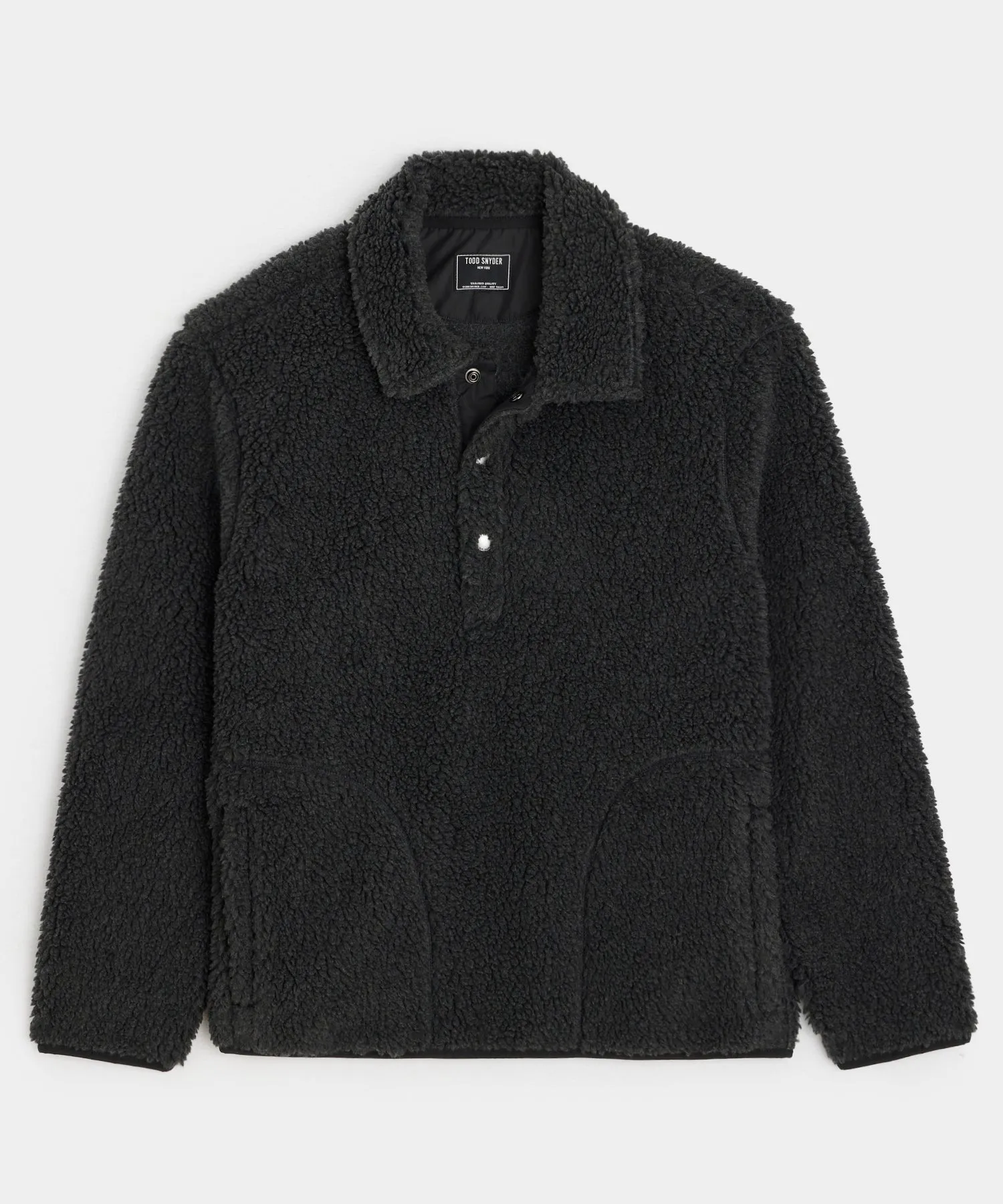 Sherpa Snap Pullover in Charcoal