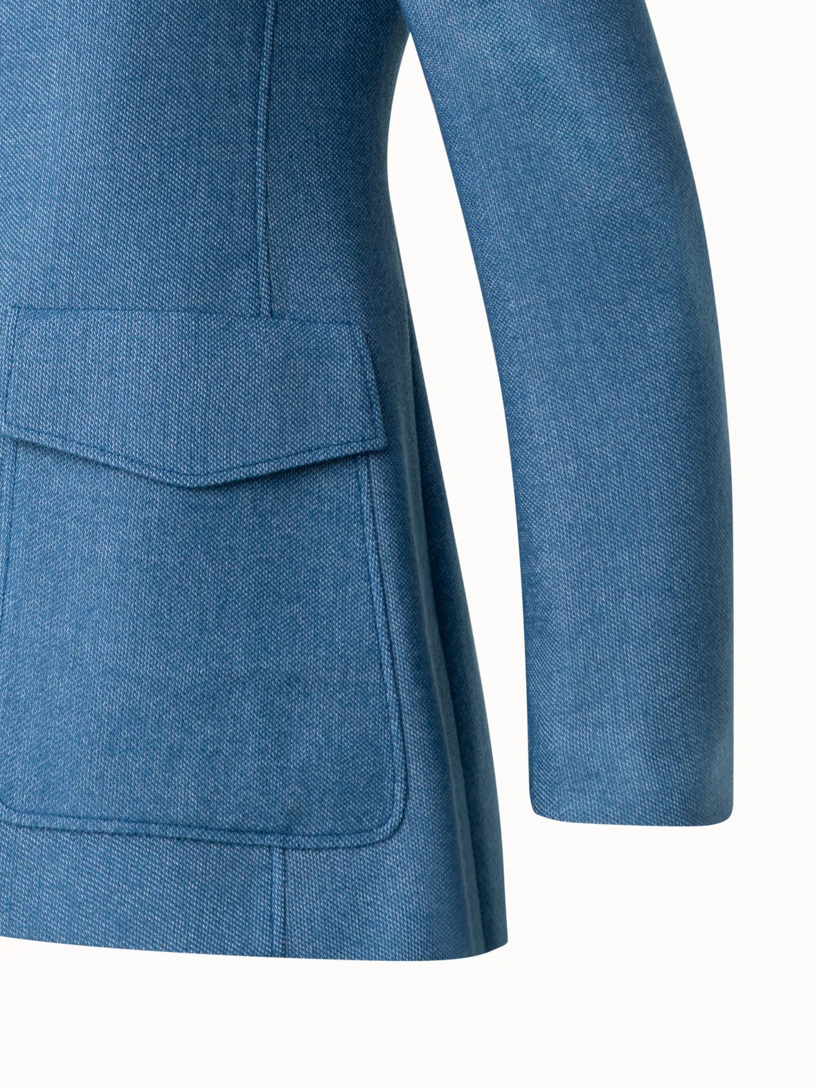 Single Breasted Jacket in Wool Blend