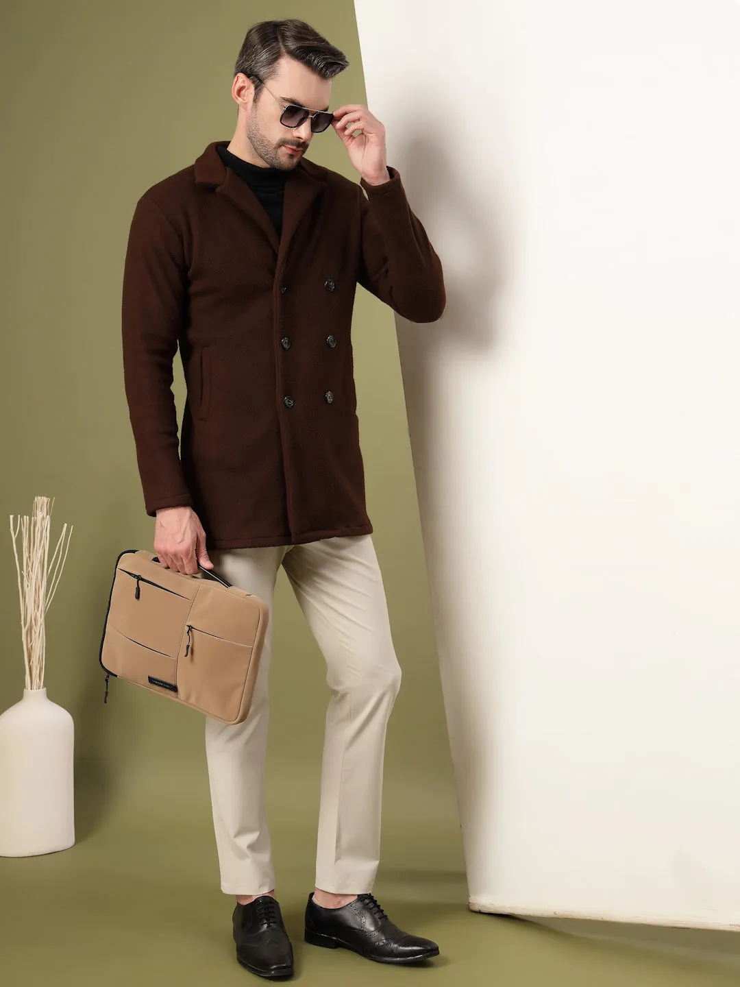 Stylish Fleece Lapel Collar Coat
