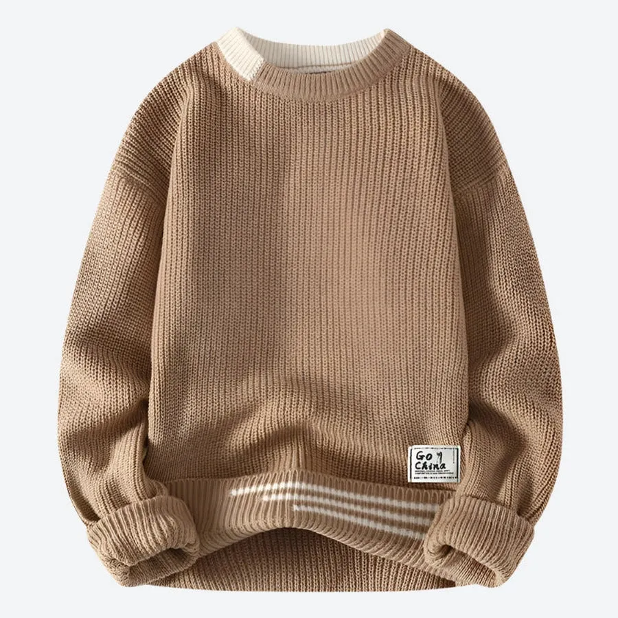 Stylish Ribbed Knit Casual Sweaters