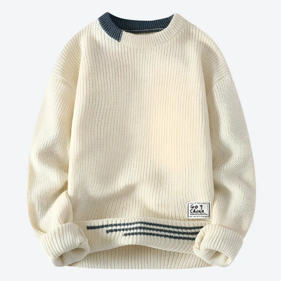 Stylish Ribbed Knit Casual Sweaters