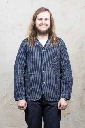 Sugar Cane Indigo Stripe Work Coat