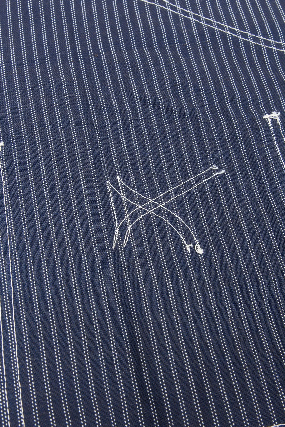 Sugar Cane Indigo Stripe Work Coat