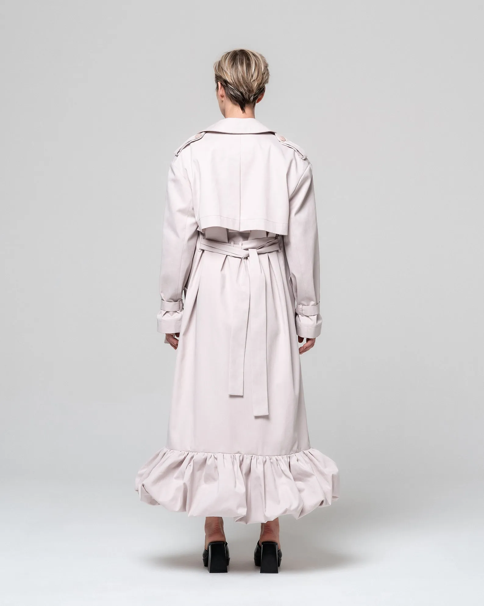 TAMY LIGHT GREY TRENCH COAT