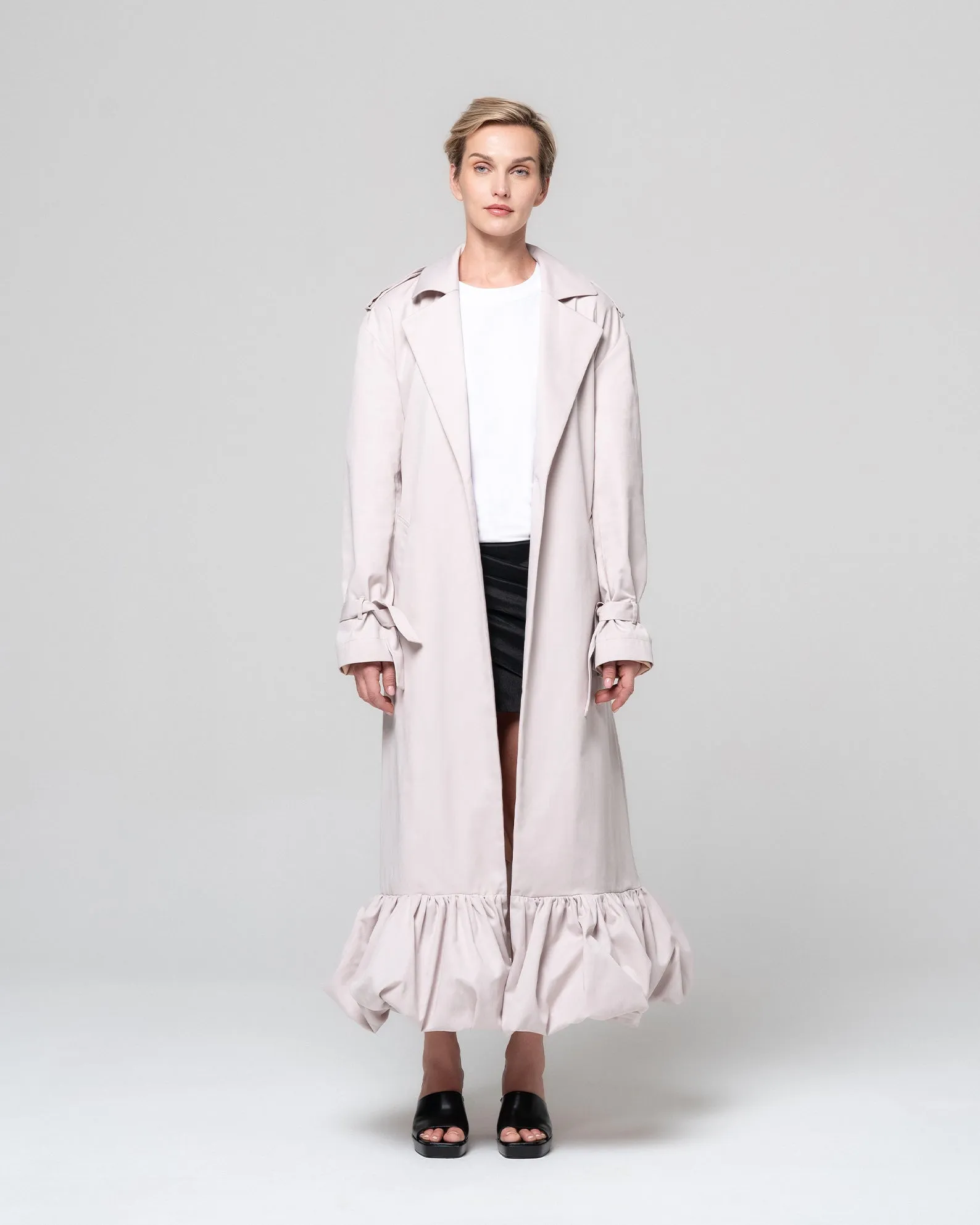 TAMY LIGHT GREY TRENCH COAT