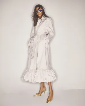 TAMY LIGHT GREY TRENCH COAT