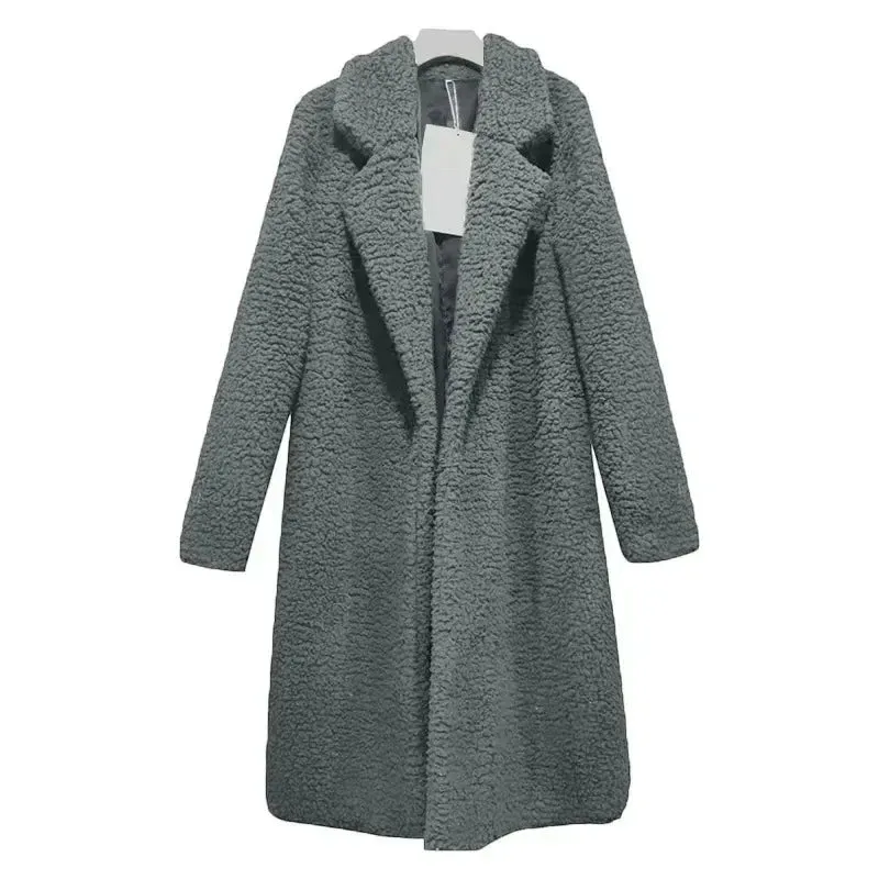 Teddy Bear Plush Turtleneck Overcoat