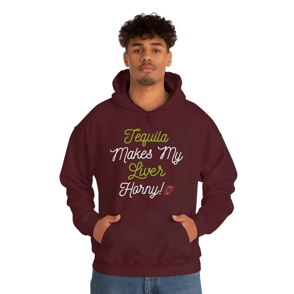 Tequila Makes My Liver Horny Unisex Drinking Hoodie