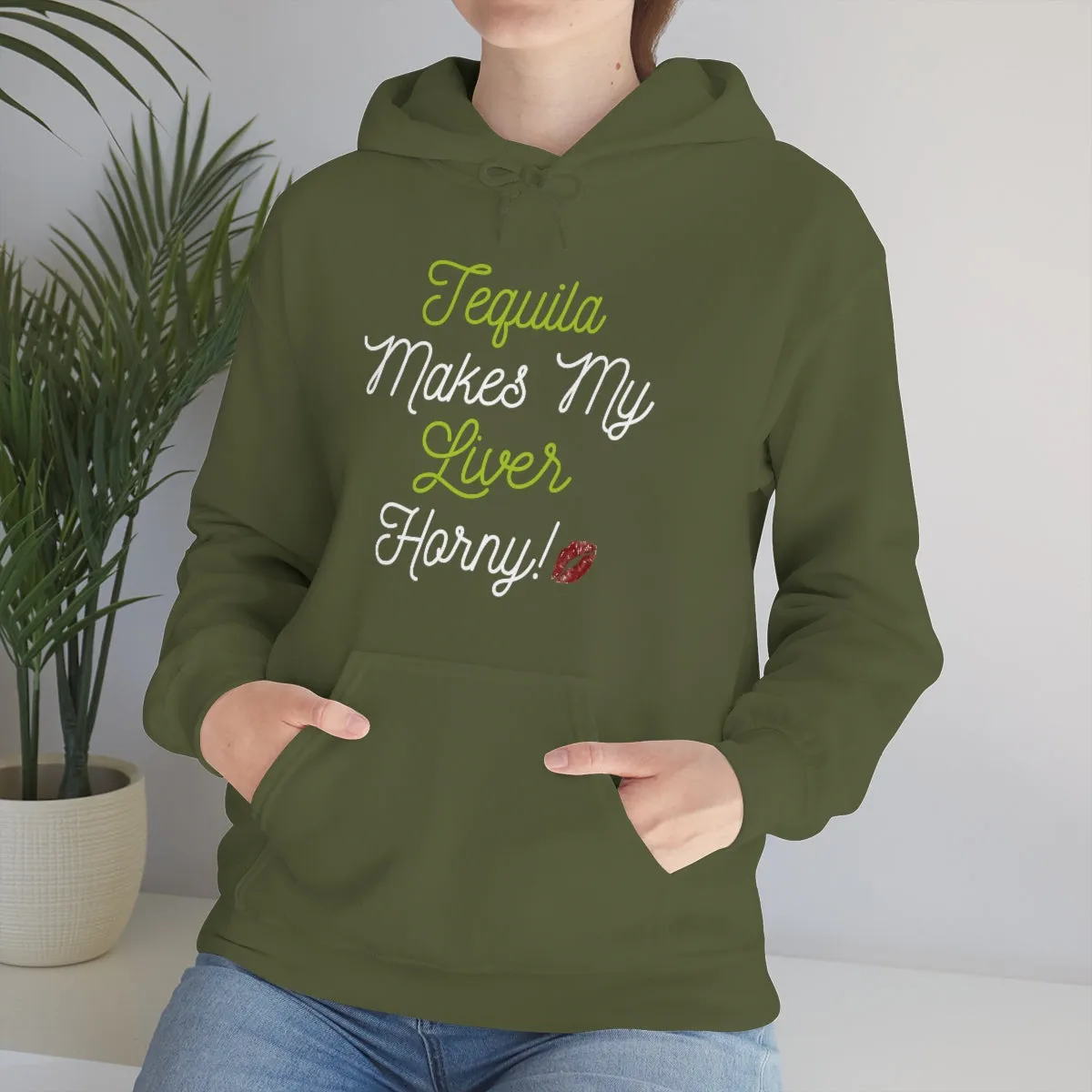 Tequila Makes My Liver Horny Unisex Drinking Hoodie