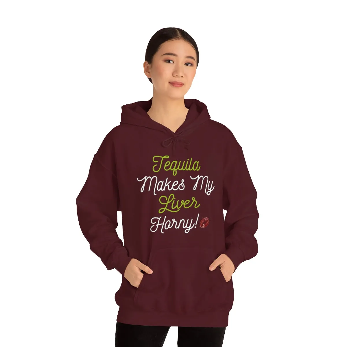 Tequila Makes My Liver Horny Unisex Drinking Hoodie
