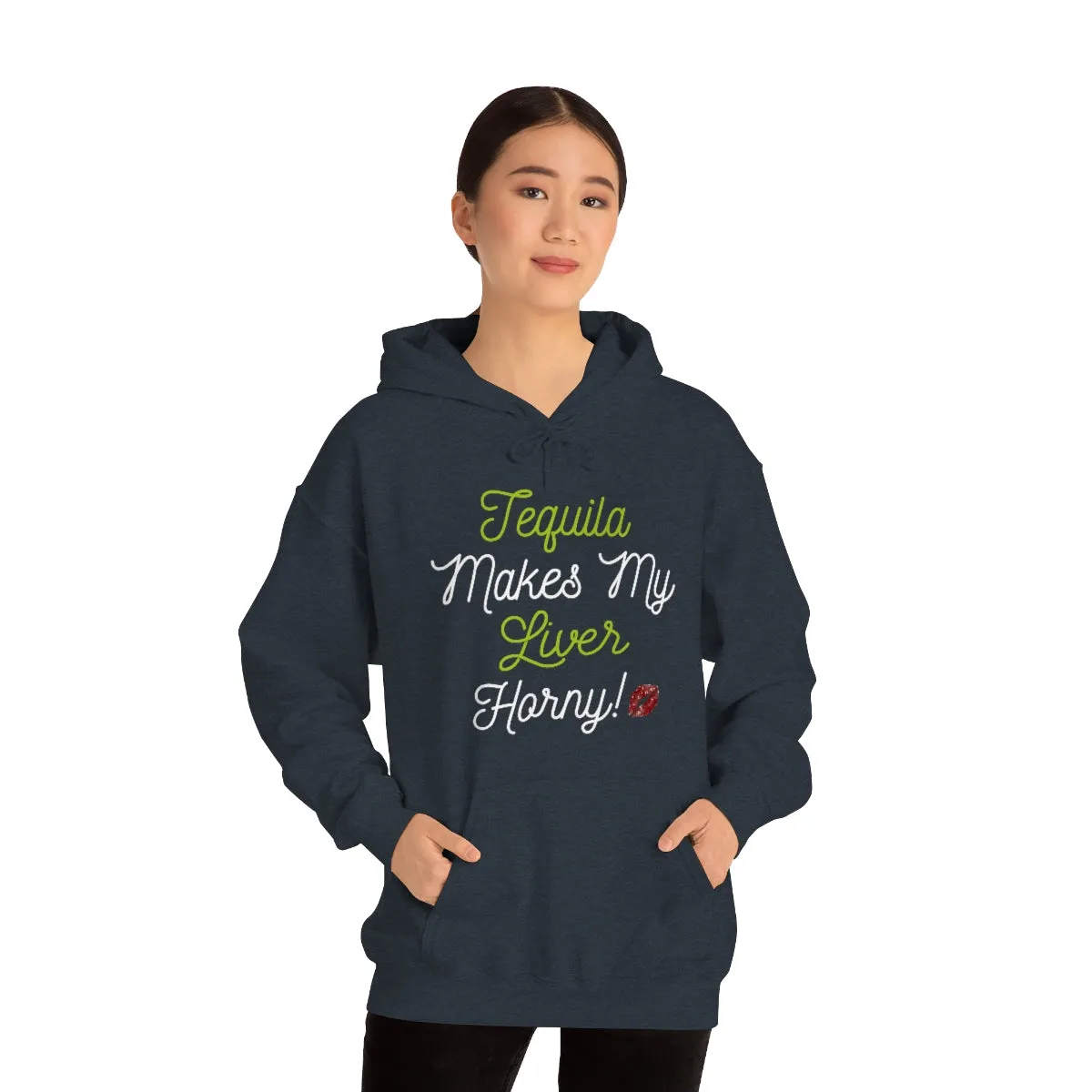 Tequila Makes My Liver Horny Unisex Drinking Hoodie