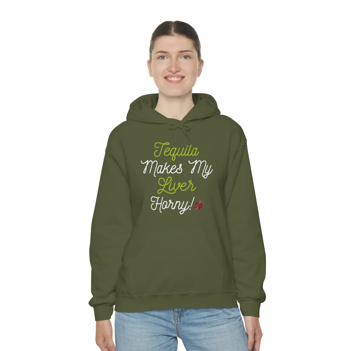 Tequila Makes My Liver Horny Unisex Drinking Hoodie