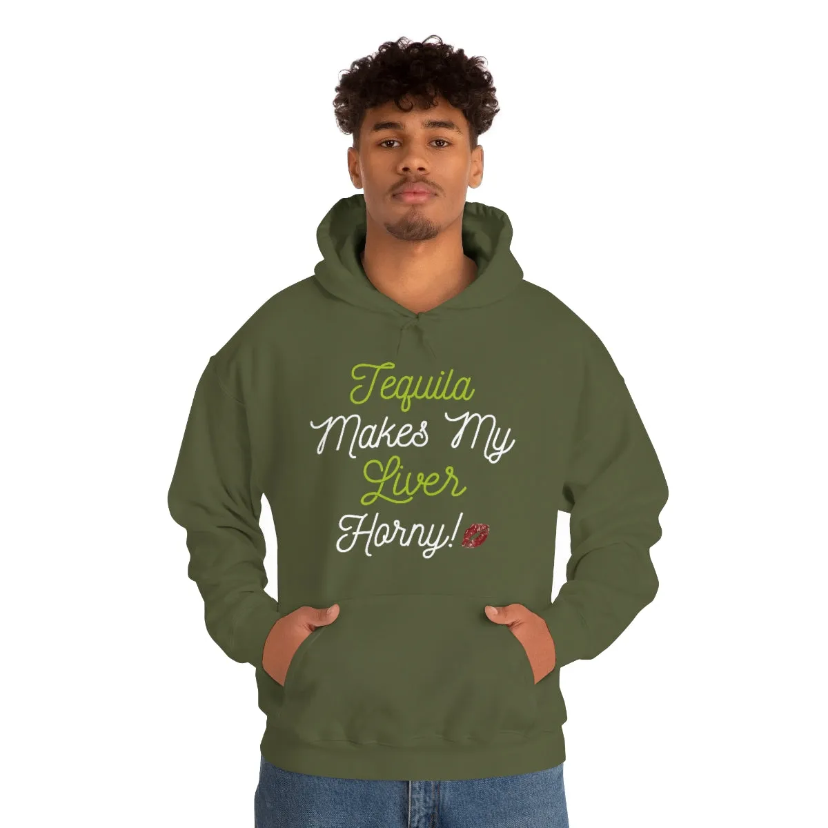 Tequila Makes My Liver Horny Unisex Drinking Hoodie