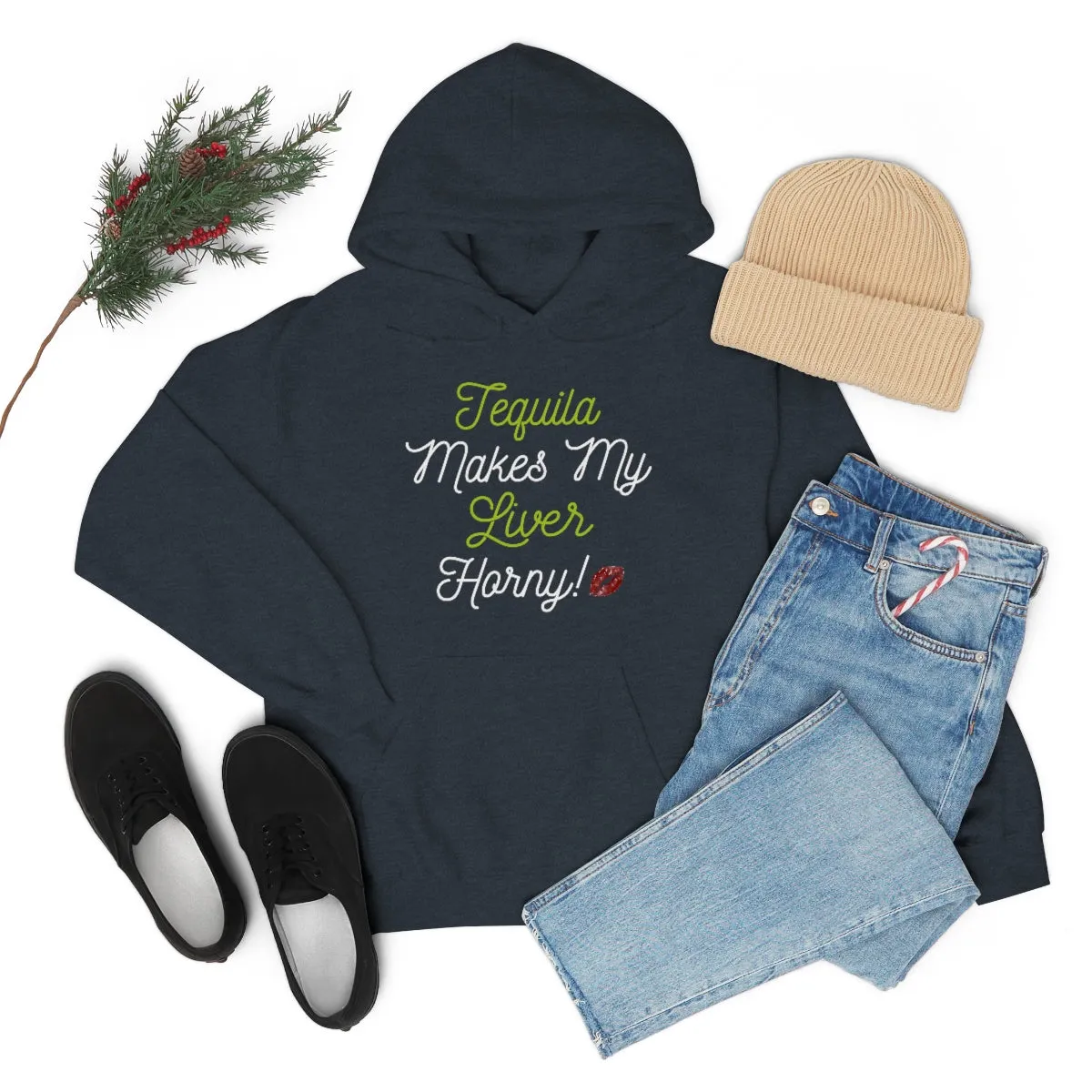 Tequila Makes My Liver Horny Unisex Drinking Hoodie