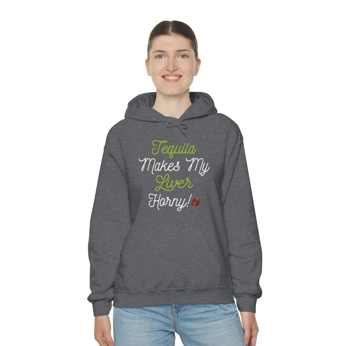 Tequila Makes My Liver Horny Unisex Drinking Hoodie
