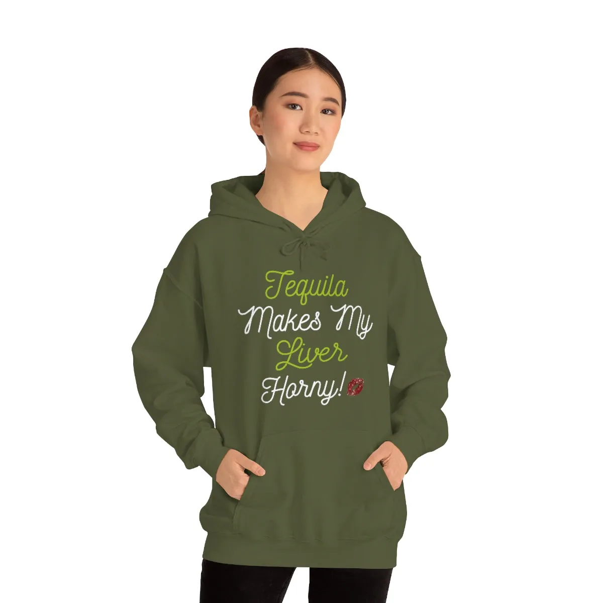 Tequila Makes My Liver Horny Unisex Drinking Hoodie