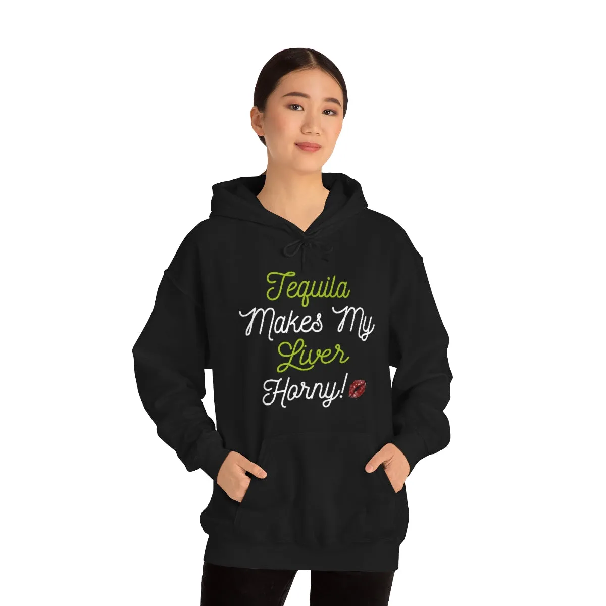 Tequila Makes My Liver Horny Unisex Drinking Hoodie