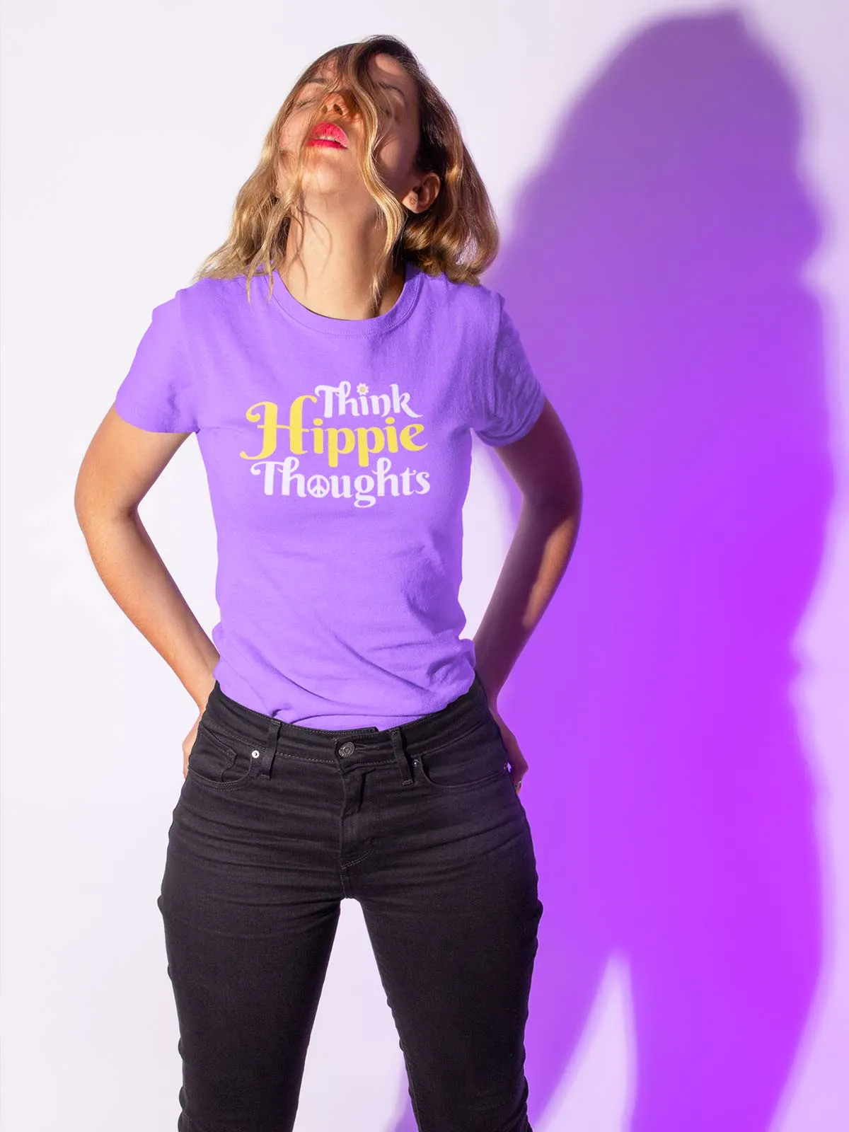 Think Hippie Thoughts | Printed  T shirt