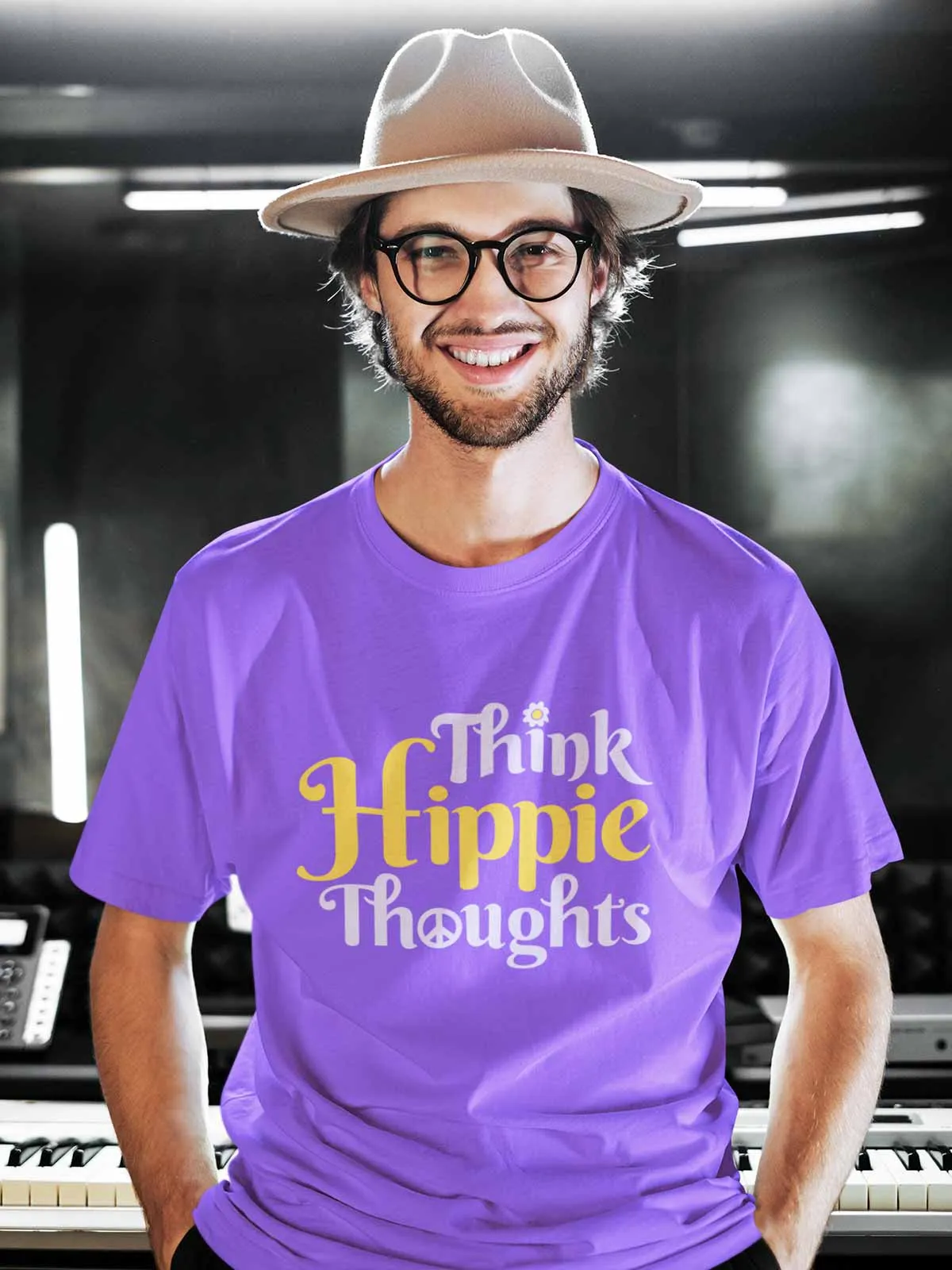 Think Hippie Thoughts | Printed  T shirt