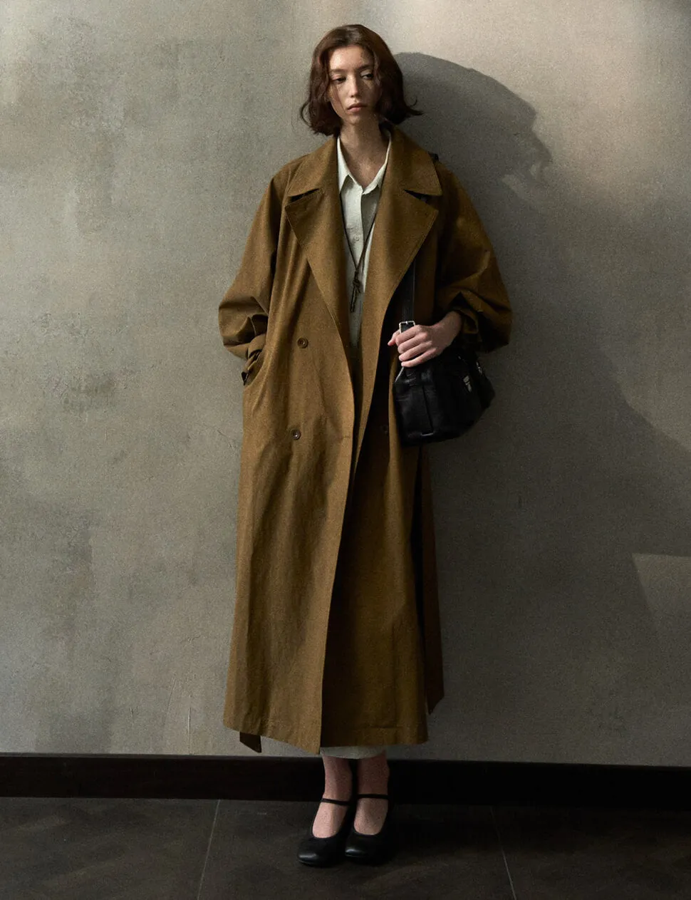 Toffee Oversized Trench Coat -PREORDER
