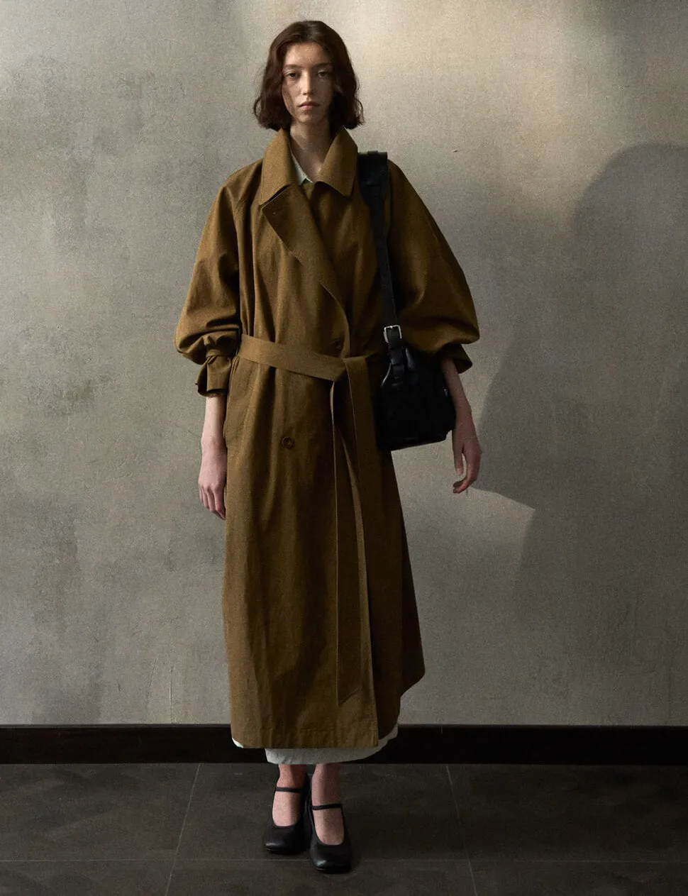 Toffee Oversized Trench Coat -PREORDER
