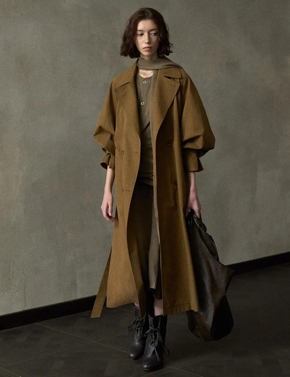 Toffee Oversized Trench Coat -PREORDER