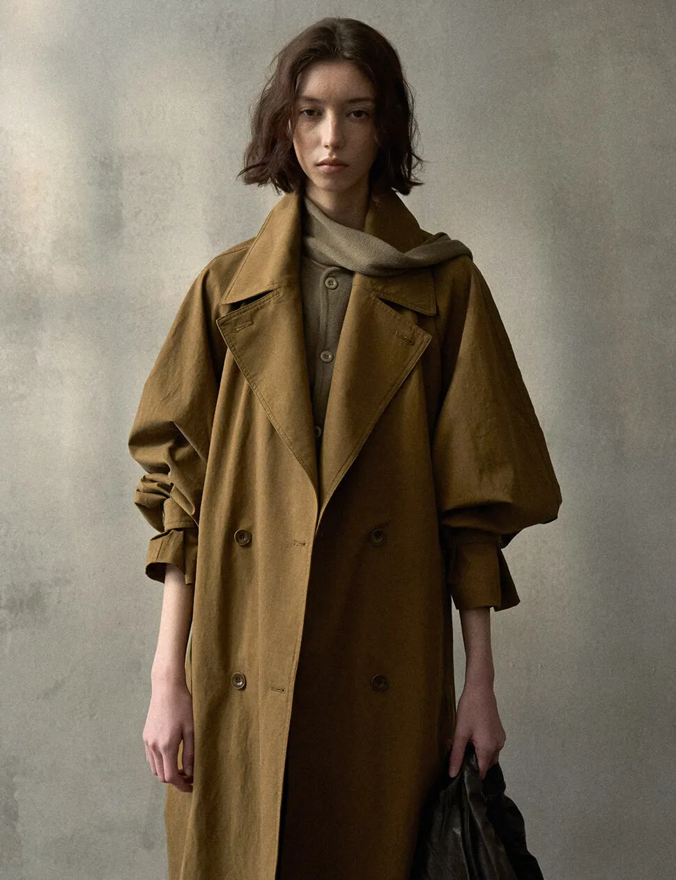 Toffee Oversized Trench Coat -PREORDER