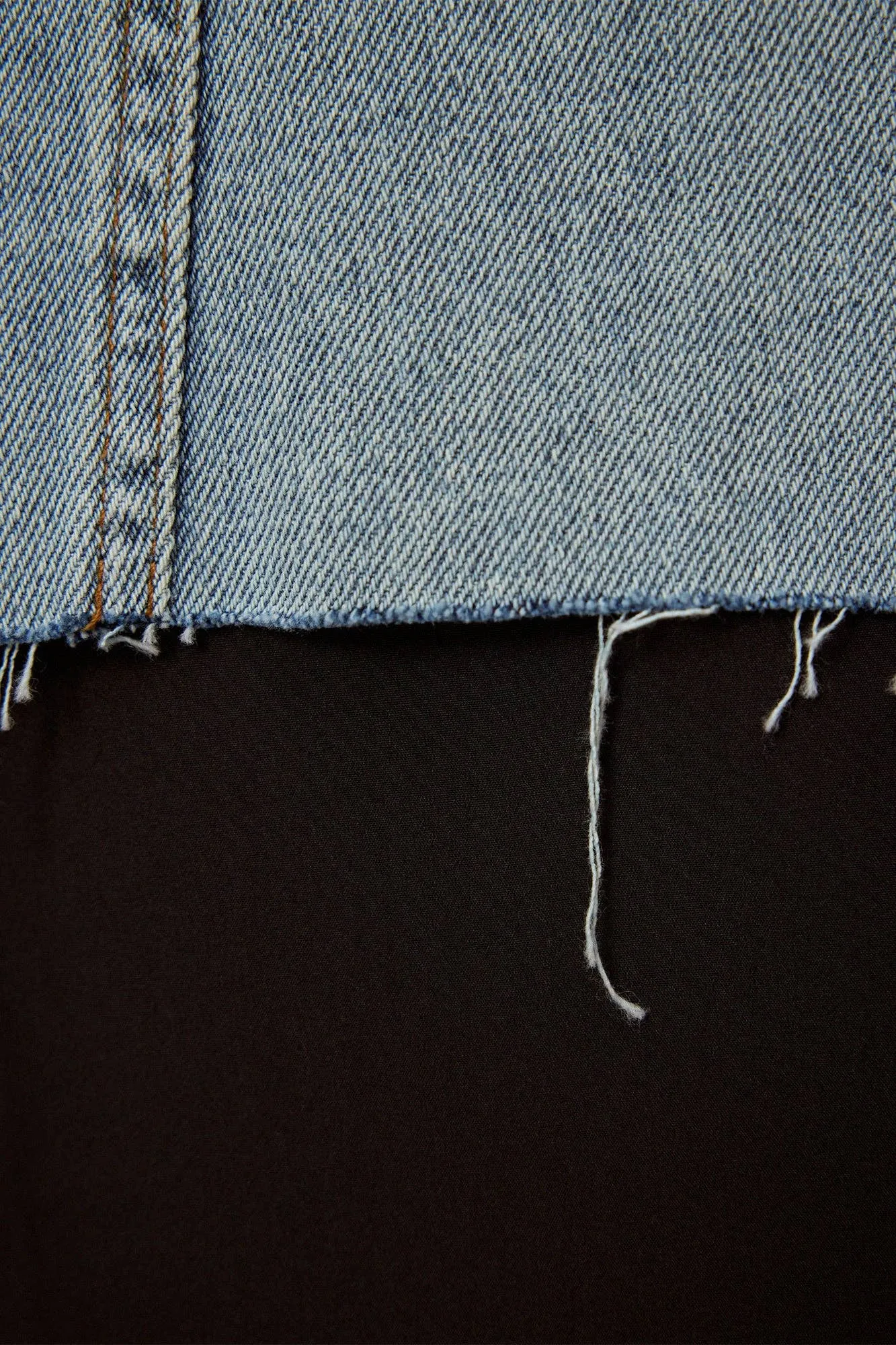 Touché Women's Denim Mixed Media Detailed Trench Coat