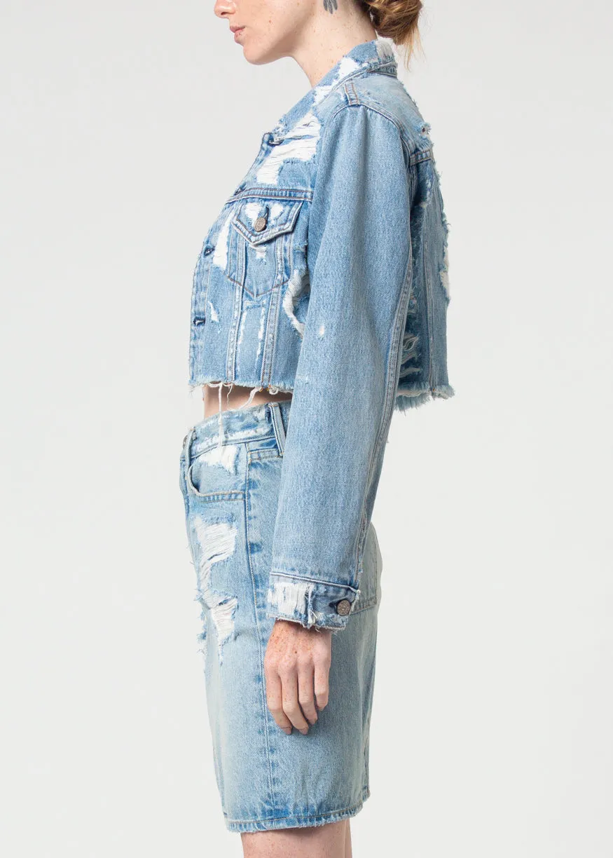 Tracee Cropped Denim Jacket