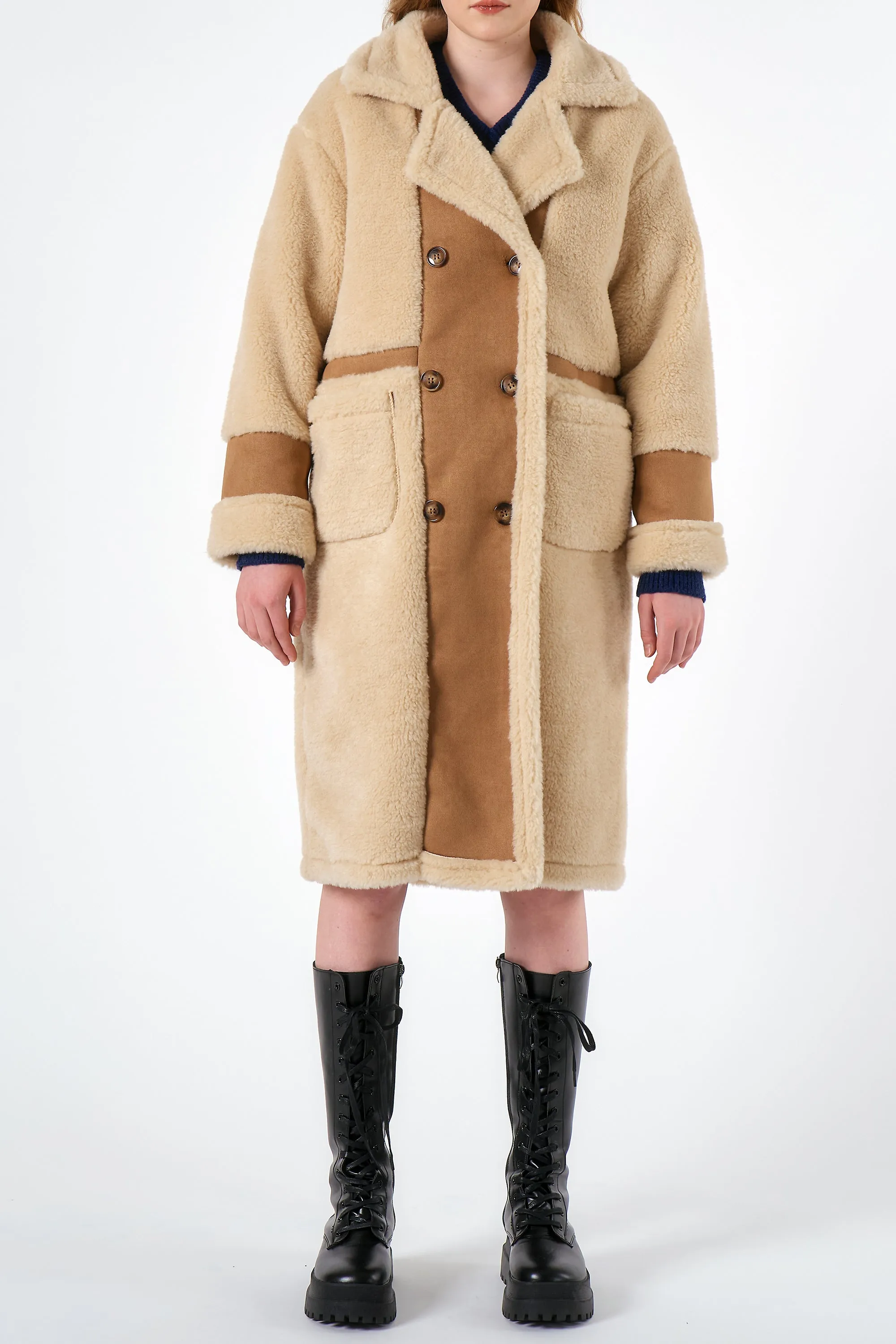 Victoria Shearling Long Coat