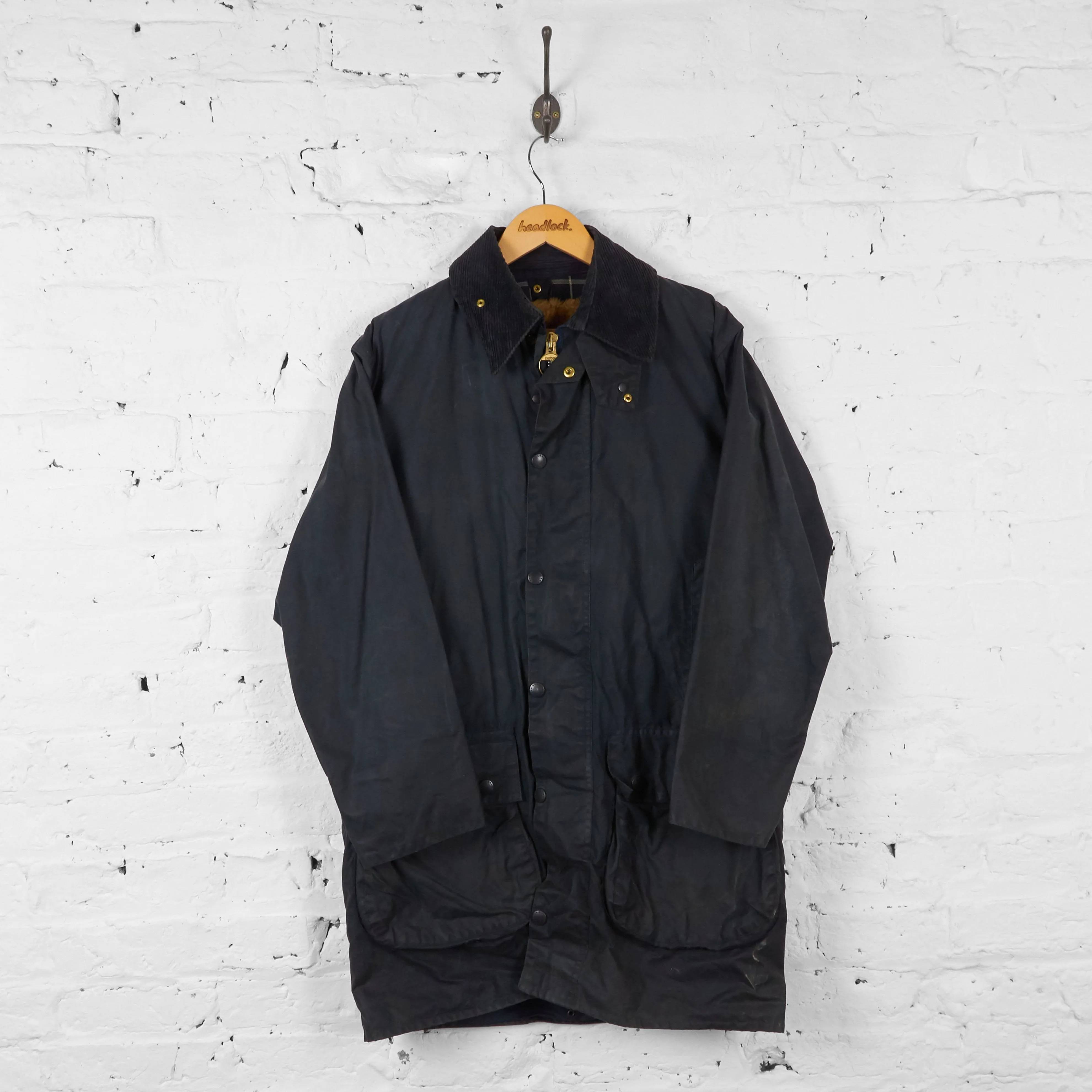 Vintage Barbour Border With Lining - Blue - XL