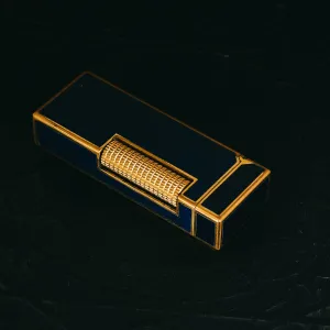 Vintage Dunhill Blue & Gold Rollagas Lighter