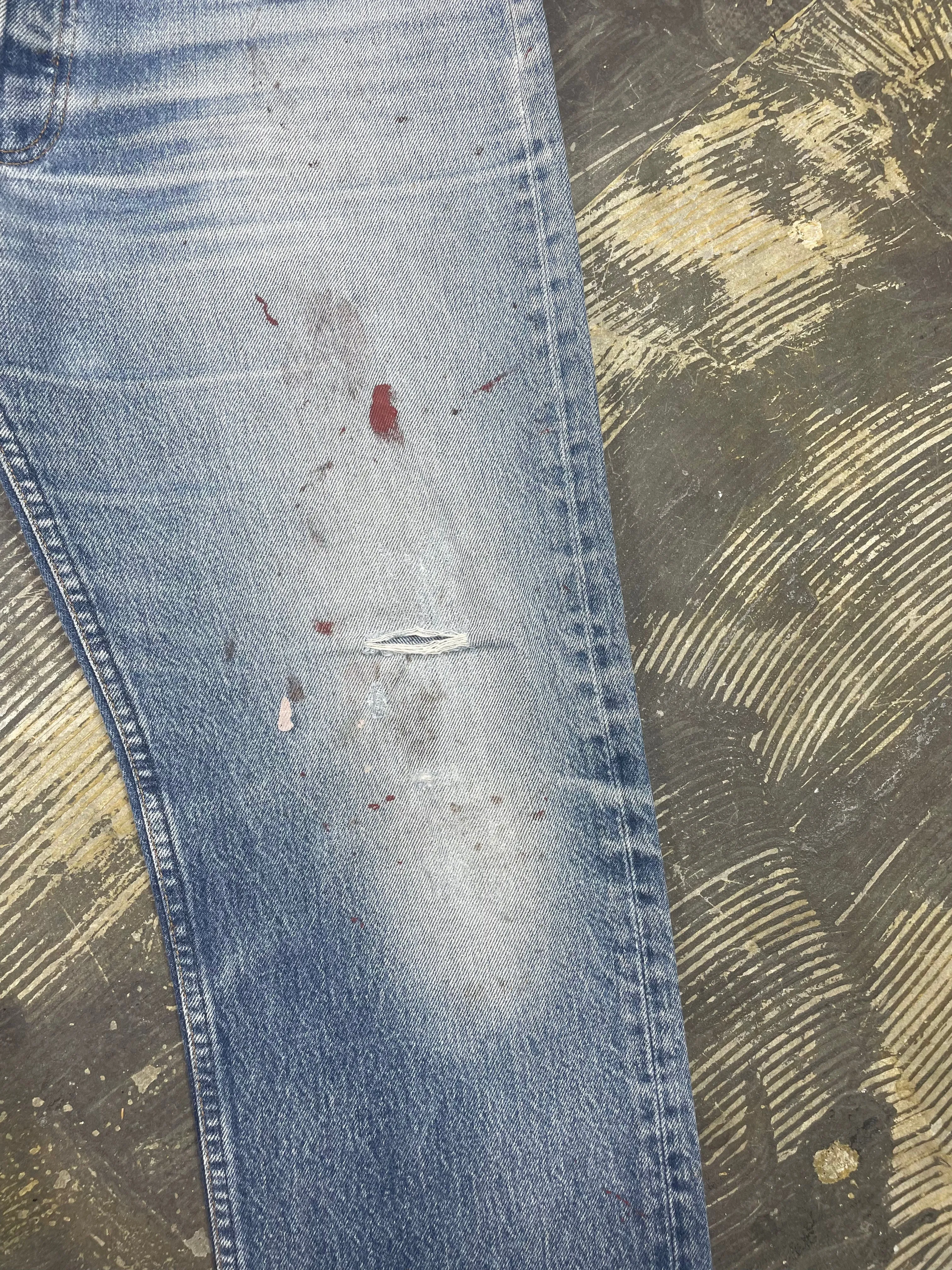 Vintage Levi 501 USA Premium Wash & Paint Denim Jeans (JYJ-0324)