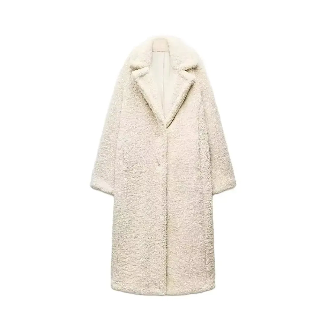 Vintage Wool Blend Double-Breasted Overcoat