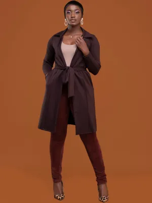 Vivo Basic Trench Coat - Chocolate