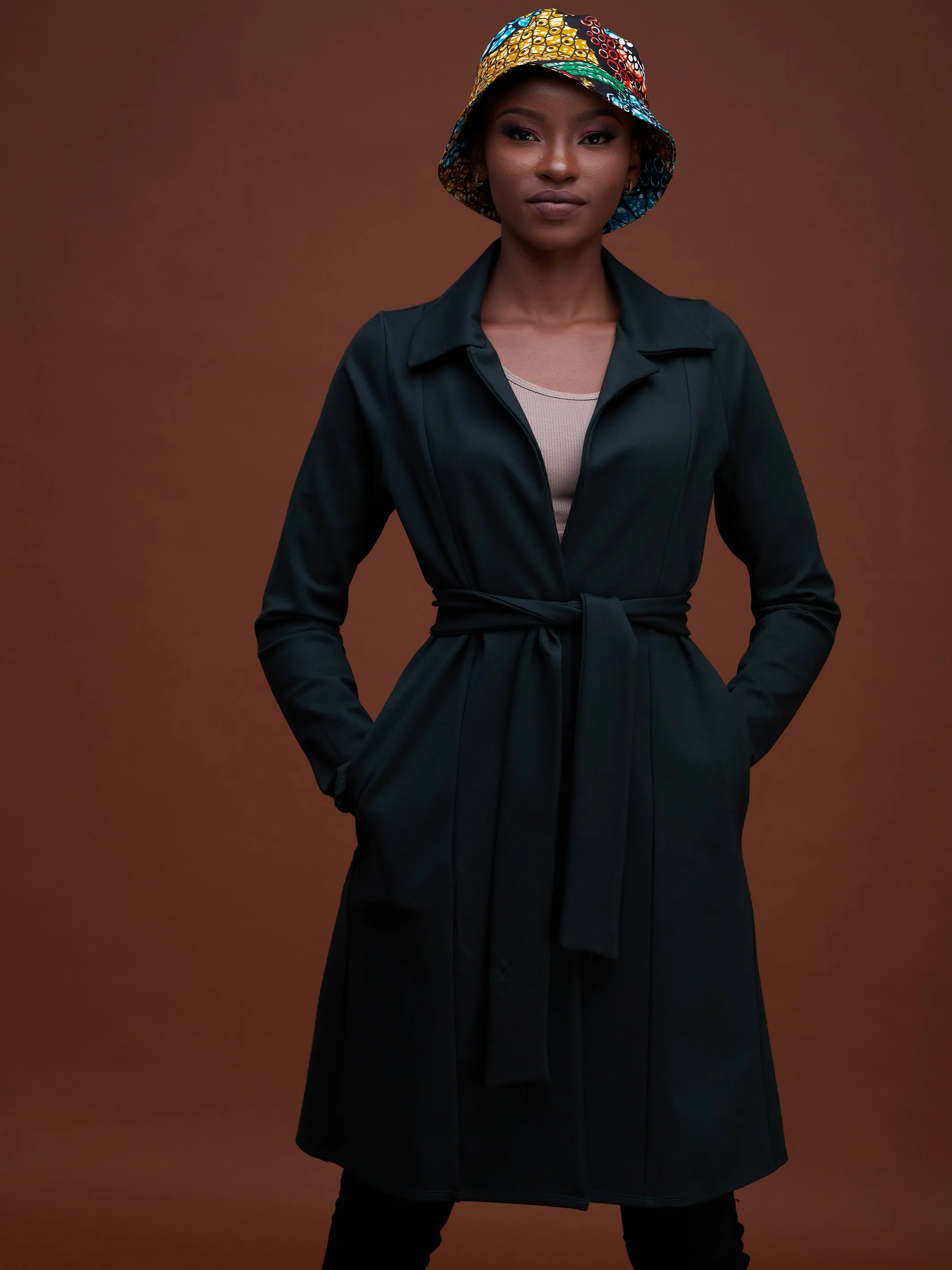 Vivo Basic Trench Coat - Dark Green