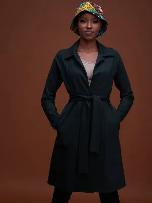 Vivo Basic Trench Coat - Dark Green