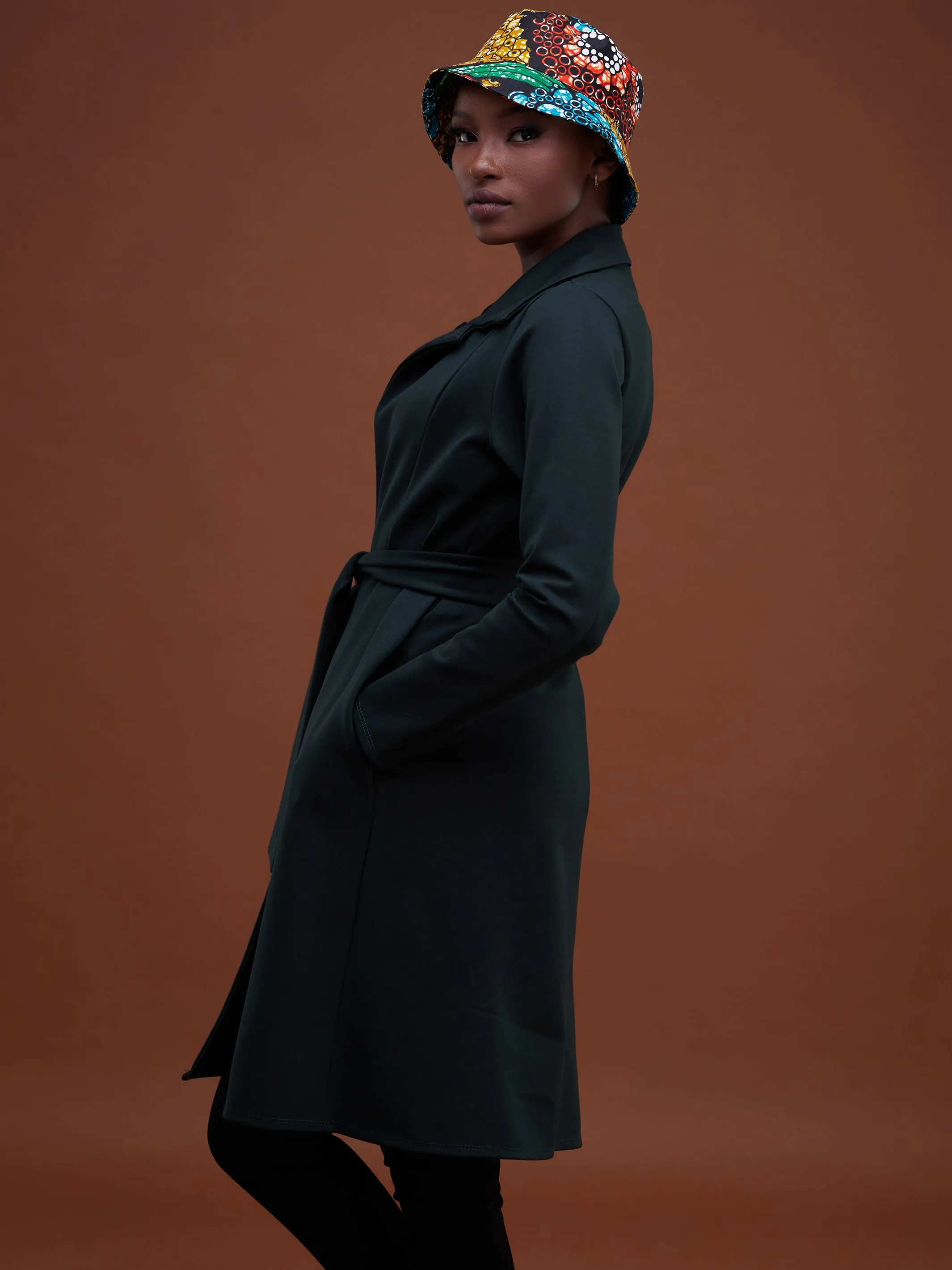 Vivo Basic Trench Coat - Dark Green