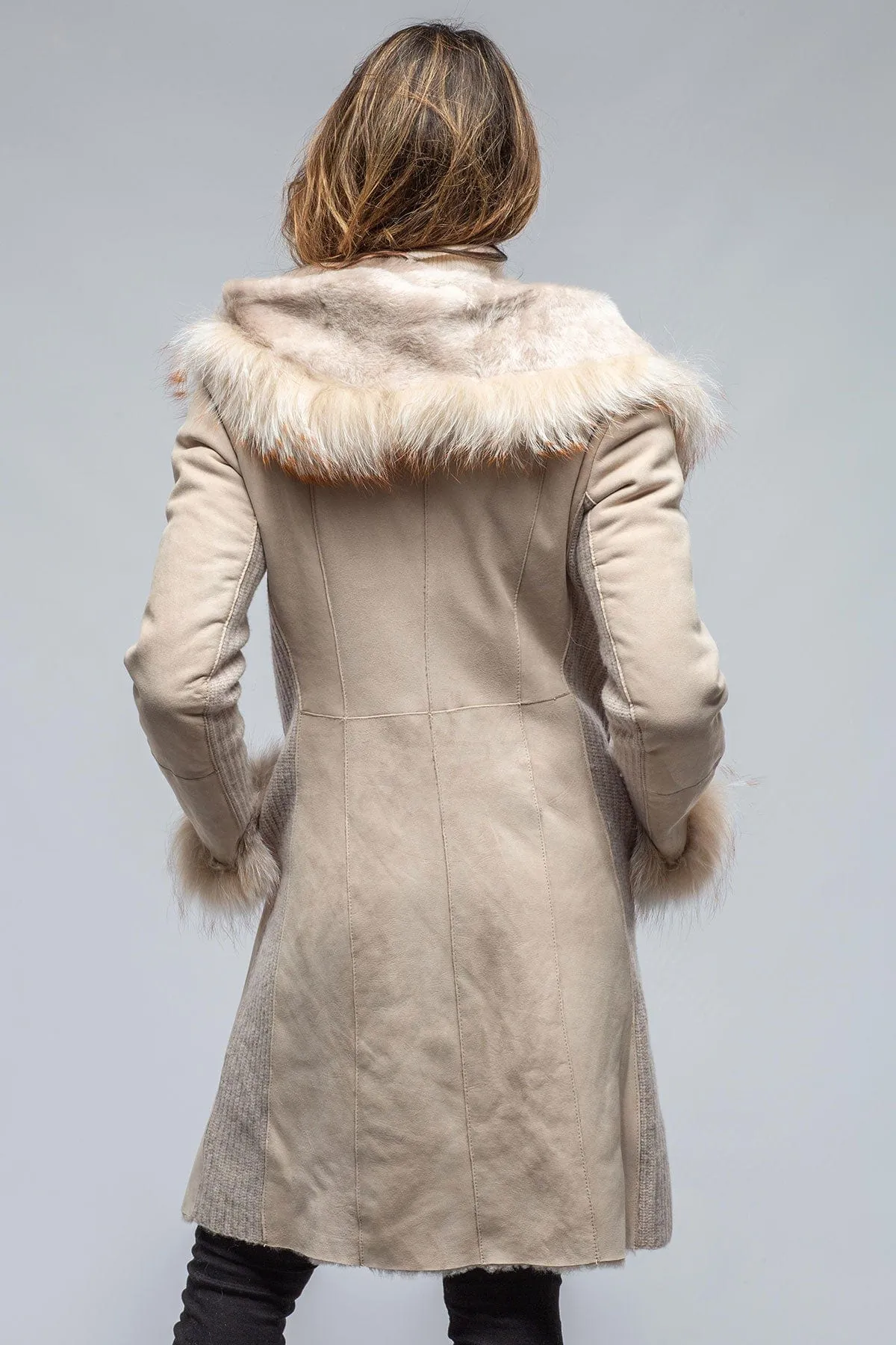 Volpe Shearling W/ Knit Side Panels In Ice