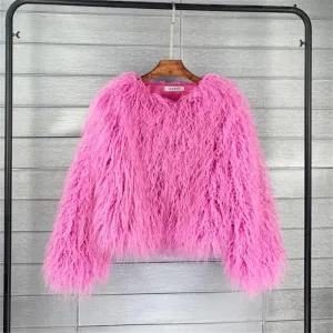 Warm Women's Faux Fur Coat Short Loose Fur Jacket Available in Many Colors