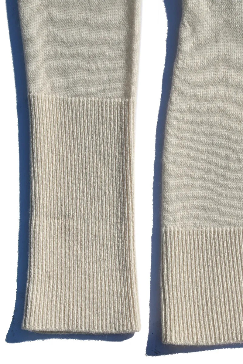 White Creme Regenerated Italian Cashmere Sweater