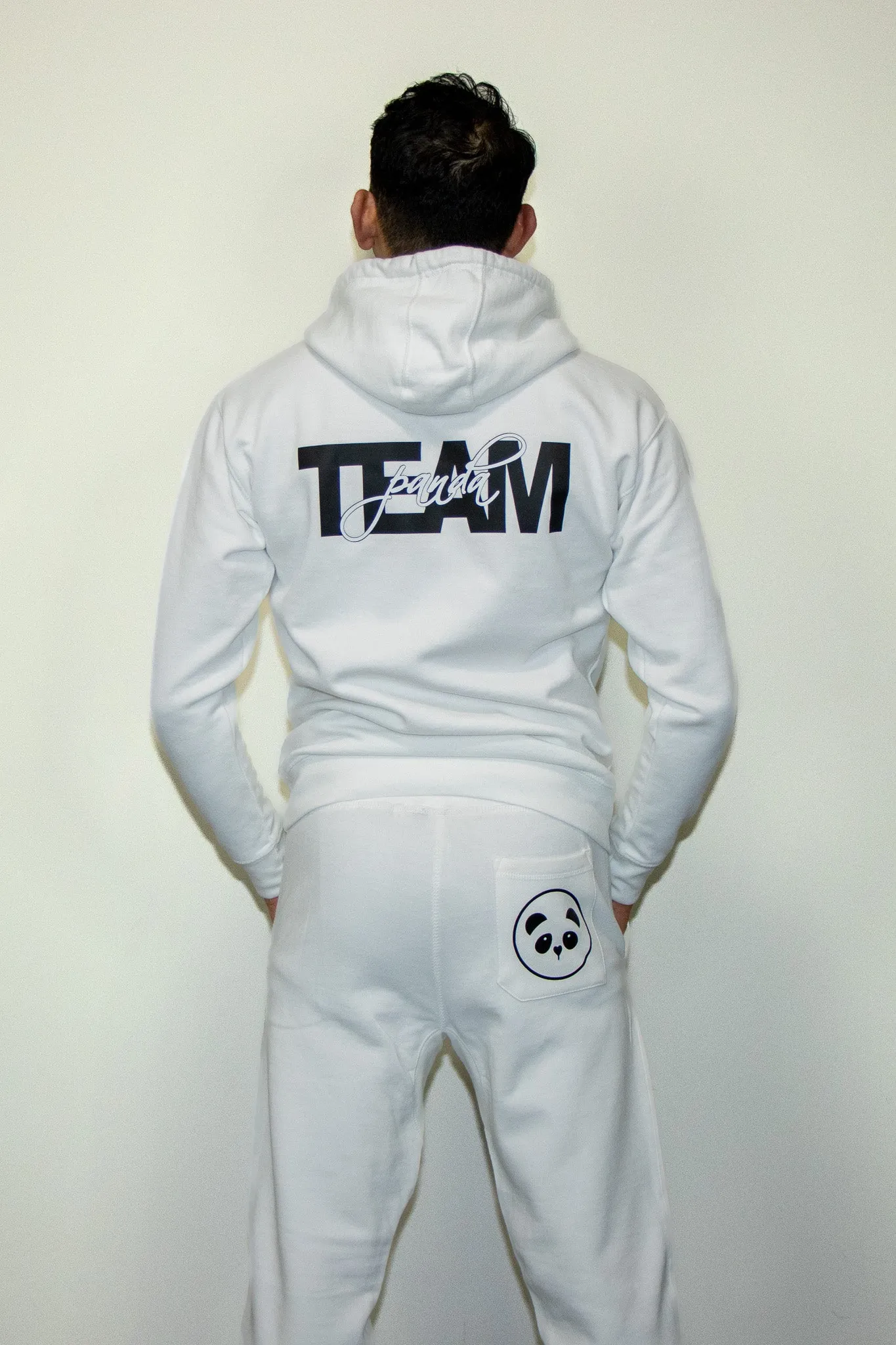 White Panda logo pullover sweater