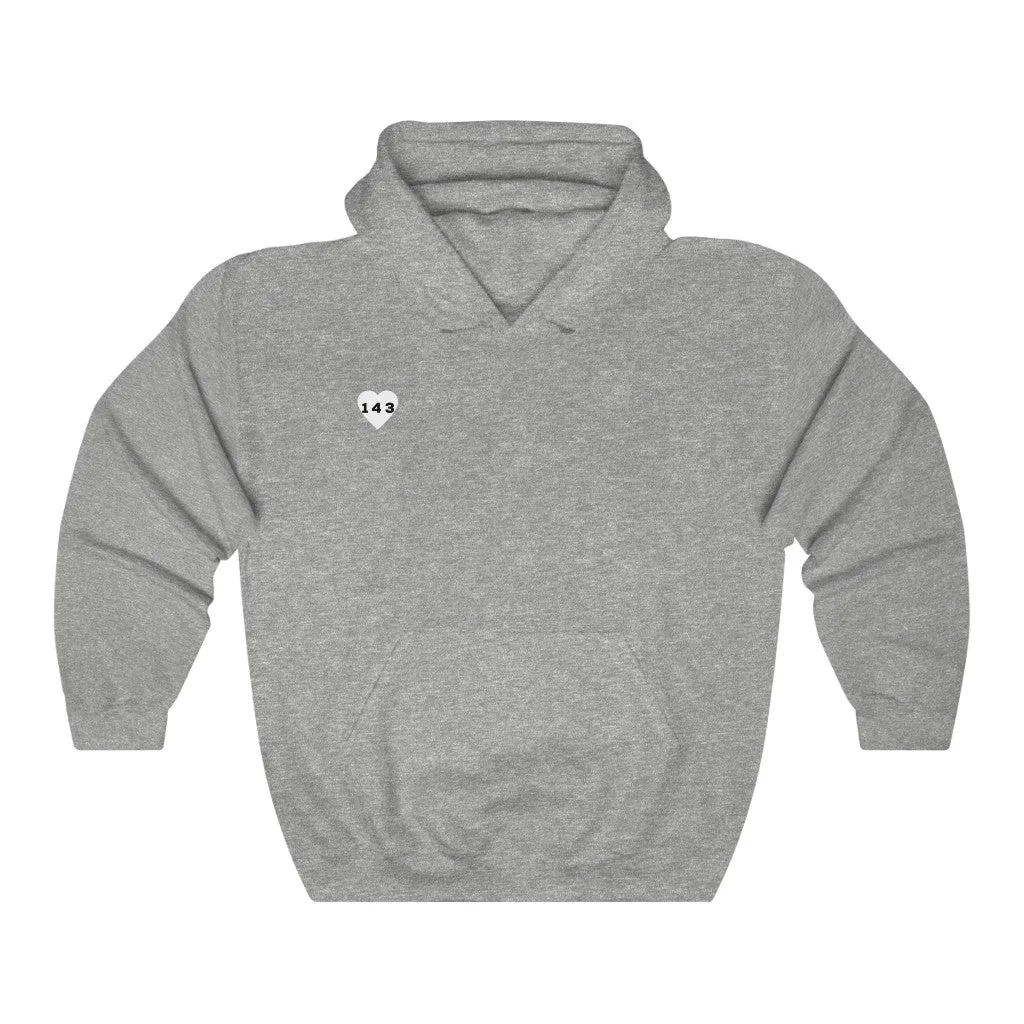 White "143" Adult Hoodie