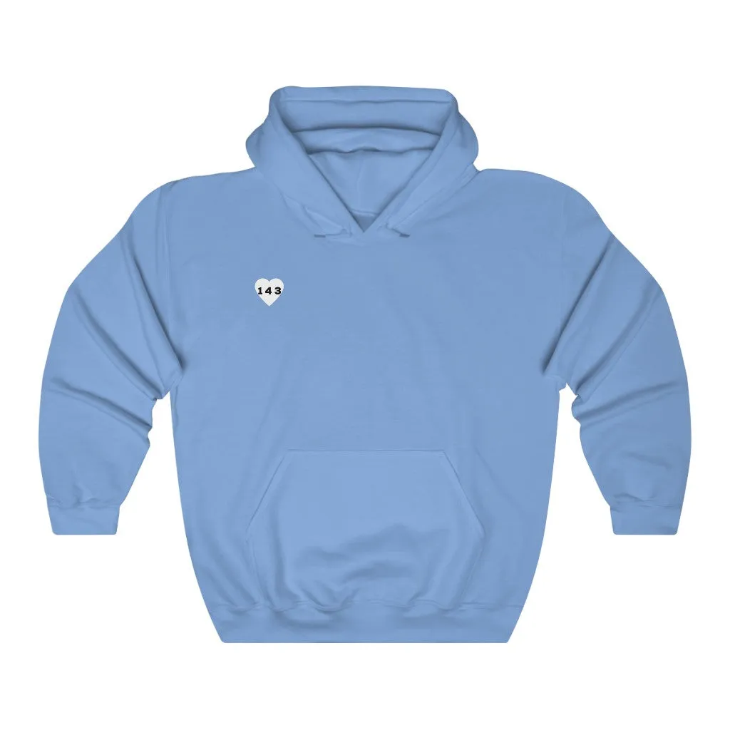 White "143" Adult Hoodie