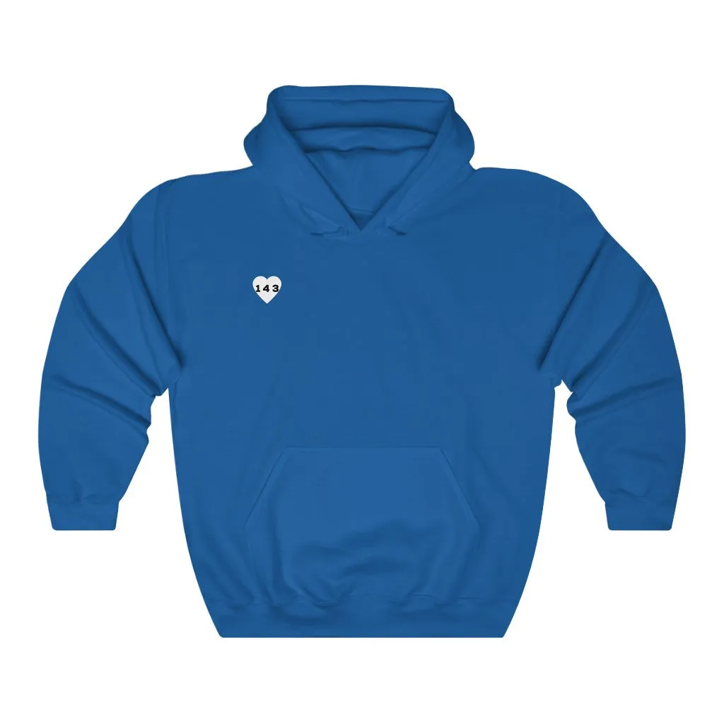 White "143" Adult Hoodie