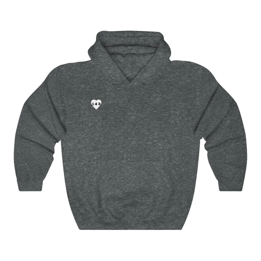 White "143" Adult Hoodie