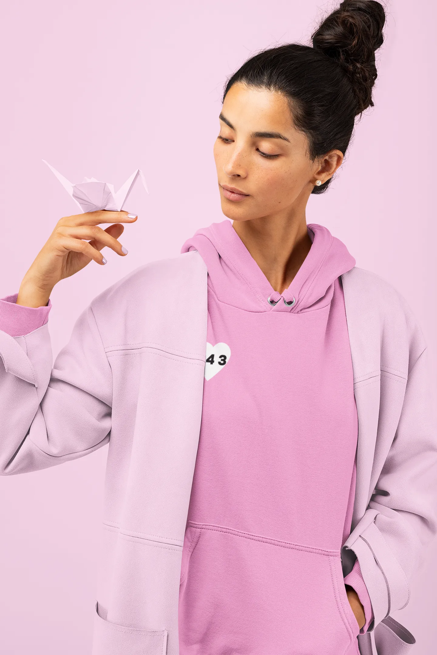 White "143" Adult Hoodie