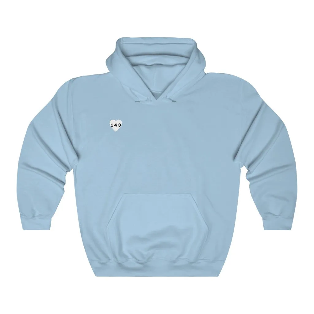 White "143" Adult Hoodie