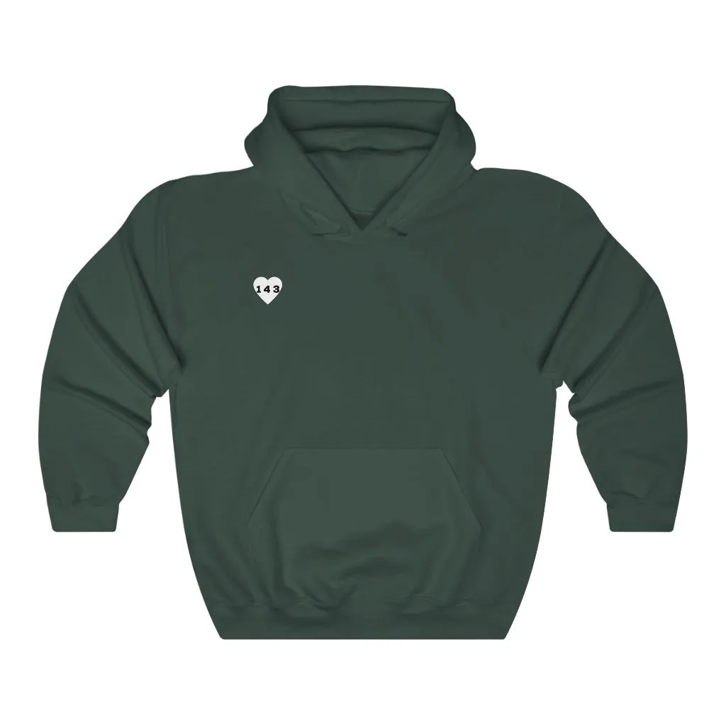 White "143" Adult Hoodie