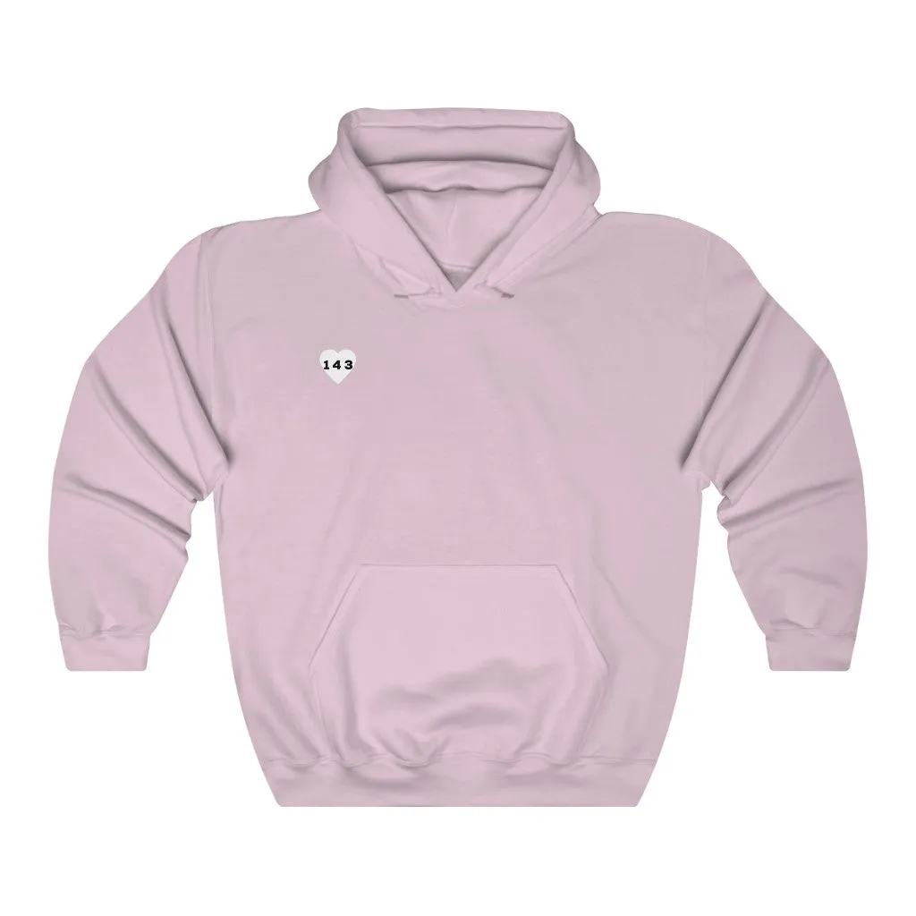 White "143" Adult Hoodie